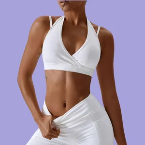 Quick Dry Breathable Training Bra High Quality Hollow Beauty Back Yoga Sports Bra European and American High Support Yoga Bras