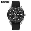 Silver black silicone strap