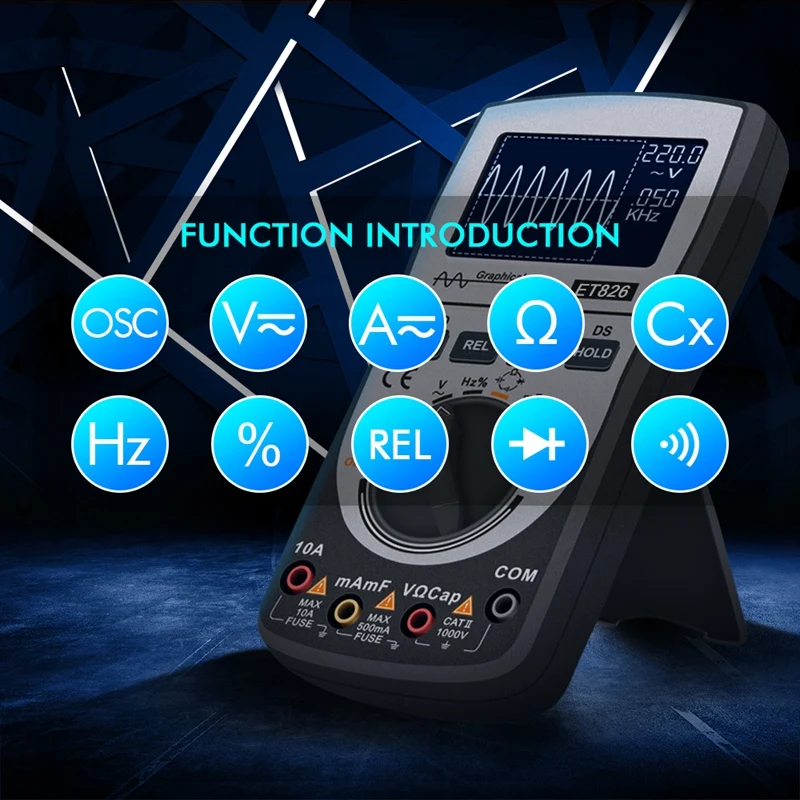 Cleqee C520 Bandwidth 20Mhz Sampling Data 50M with Probe USB Cable Dual Channel PC Virtual Digital Handheld Oscilloscope