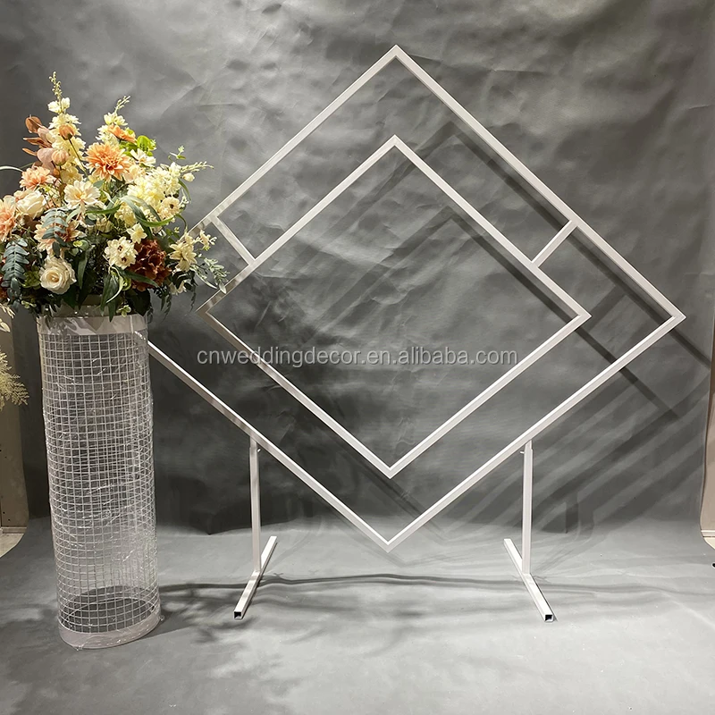 Marco De Metal Dorado Soporte Redondo De Flores Círculo Globo Arco De