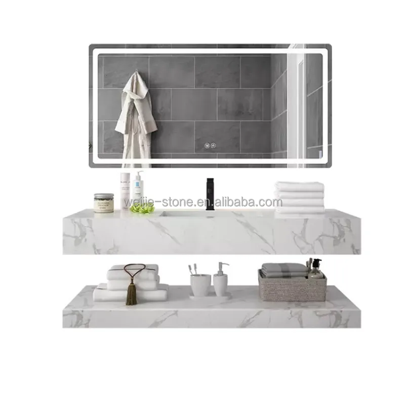 Marble Pattern Wash Basin Sintered Stone Solid Surface Wall Hung ...