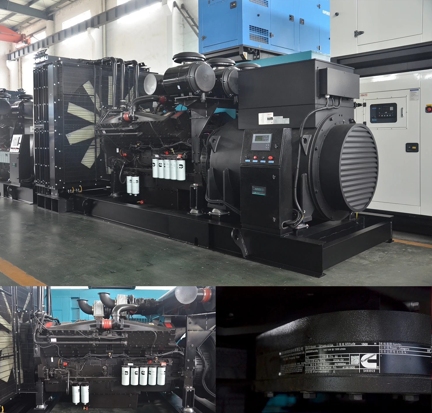 1.5 Mw diesel Generator Price With Cummins KTA50-G9 Generator 1500kw