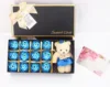 Ensemble 12 fleurs plus ours bleu