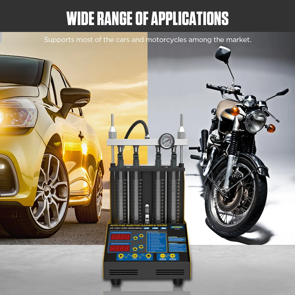 Фабрика OEM AUTOOL CT150 автомобильной 4 цилиндра ультразвуковой увлажнитель автомобиля дизельное топливо инжектор насоса тестер maquina de inyectores