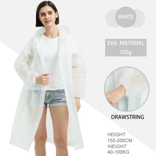 EVA Fashion waterproof Raincoat DRAWSTRING