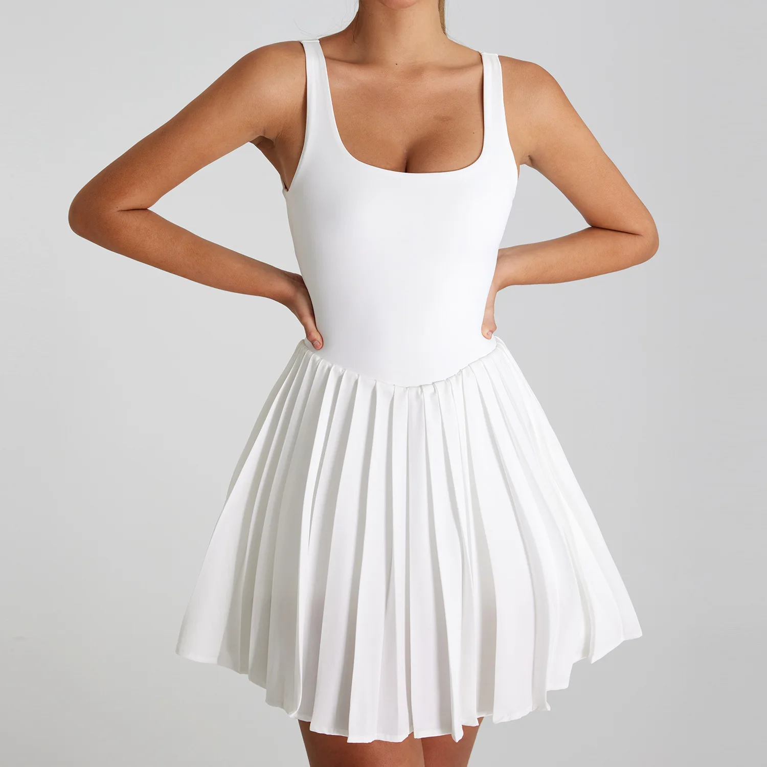 YIYI New Women's Tennis Athletic Pleated Summer Mini Dress 2025