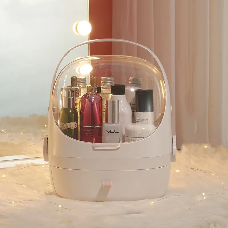 Modern Design Exquisite Beauty Storage Box Organizer Open-Closure Type Desktop Makeup Case with Fashion Style