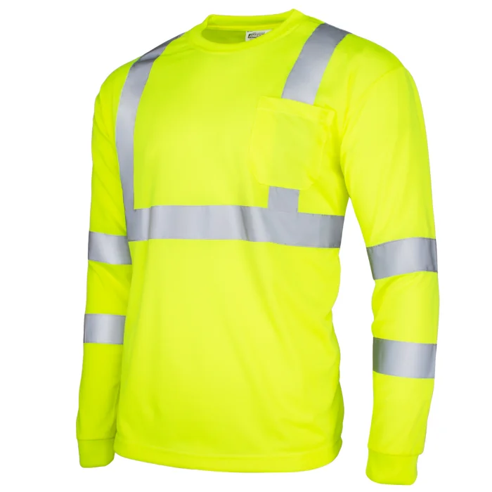 Oem/odm 100% Polyester Hi Viz Long Sleeve Safety Shirt With Reflective ...