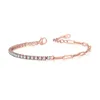2.5mm rose gold white stone