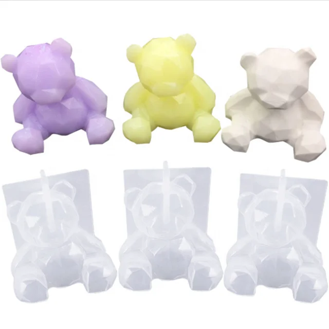 gummy bear ice silicon mold silicone candle cake molds 3d large teddy bear  silicone chocolate mold