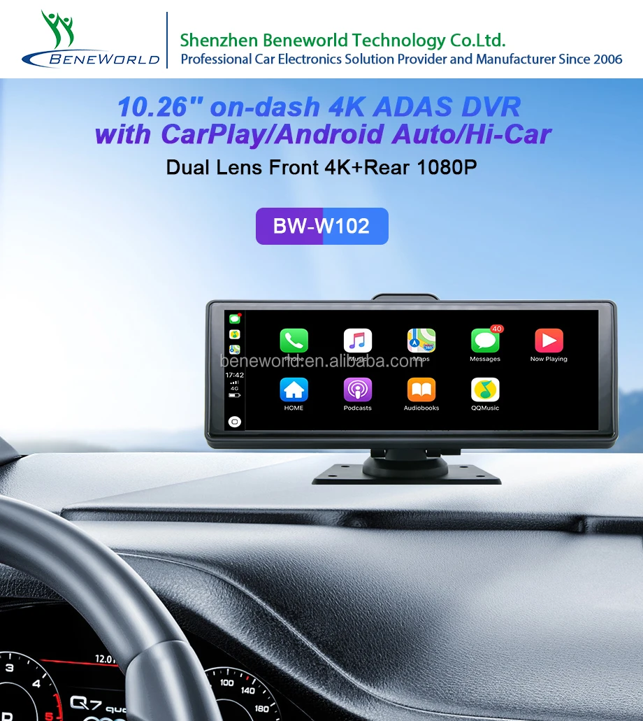 Pro 10.26 Android Auto Dash Cam & Carplay Companion Smart Player