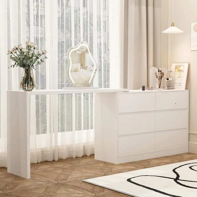 Nordic Desk Long Narrow Multifunctional Desk Against the Wall