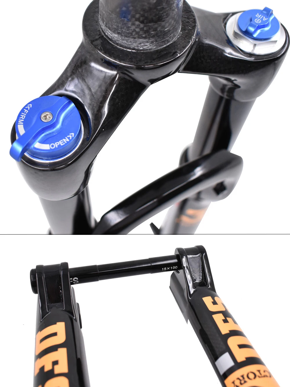 Fourche Avant Carbone VTT Rock Shox 27.5/29" - Neuf, Rigide, Frein à Disque, Garantie 2 Ans