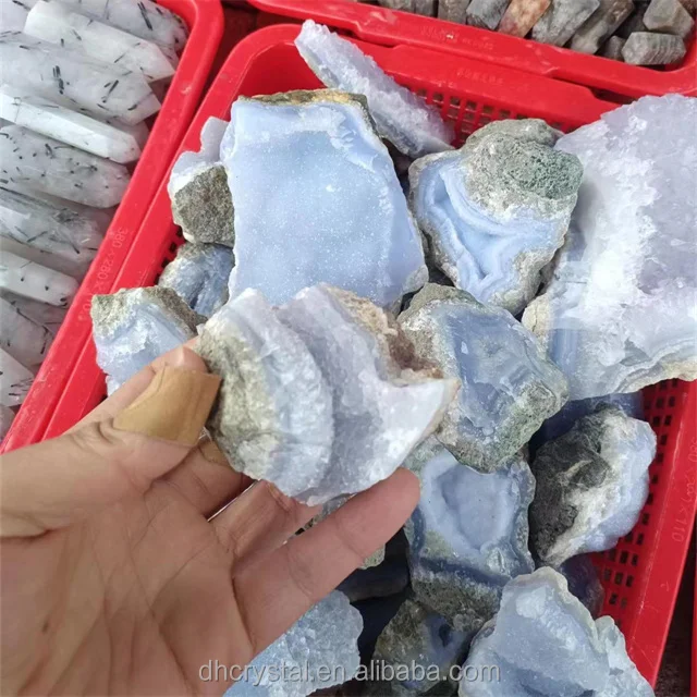 天然ブルーレース瑪瑙原石高品質クリスタル原石卸売バルク
