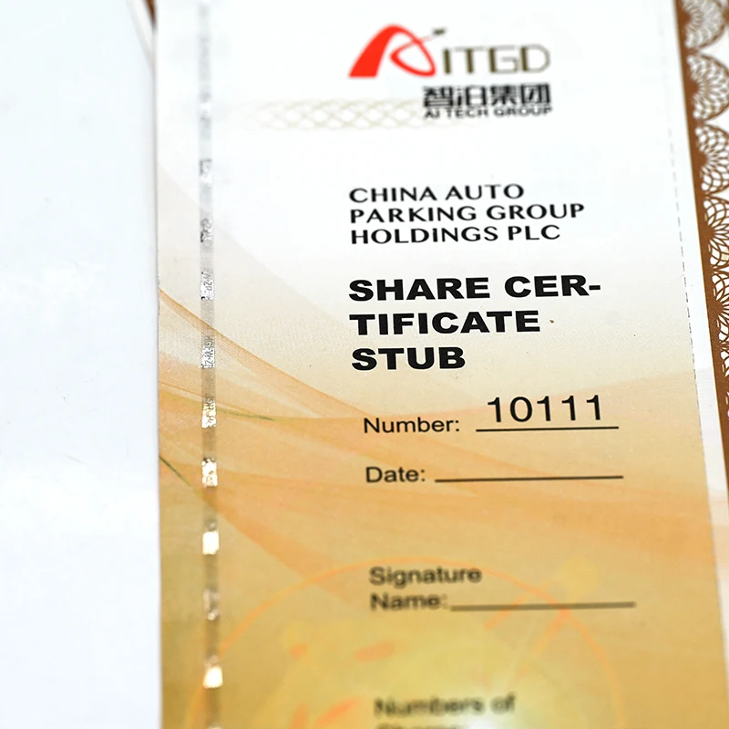 Custom Watermark Paper Security Certificate with Hologram Stamping Anti Fake Degree Certificate Printing