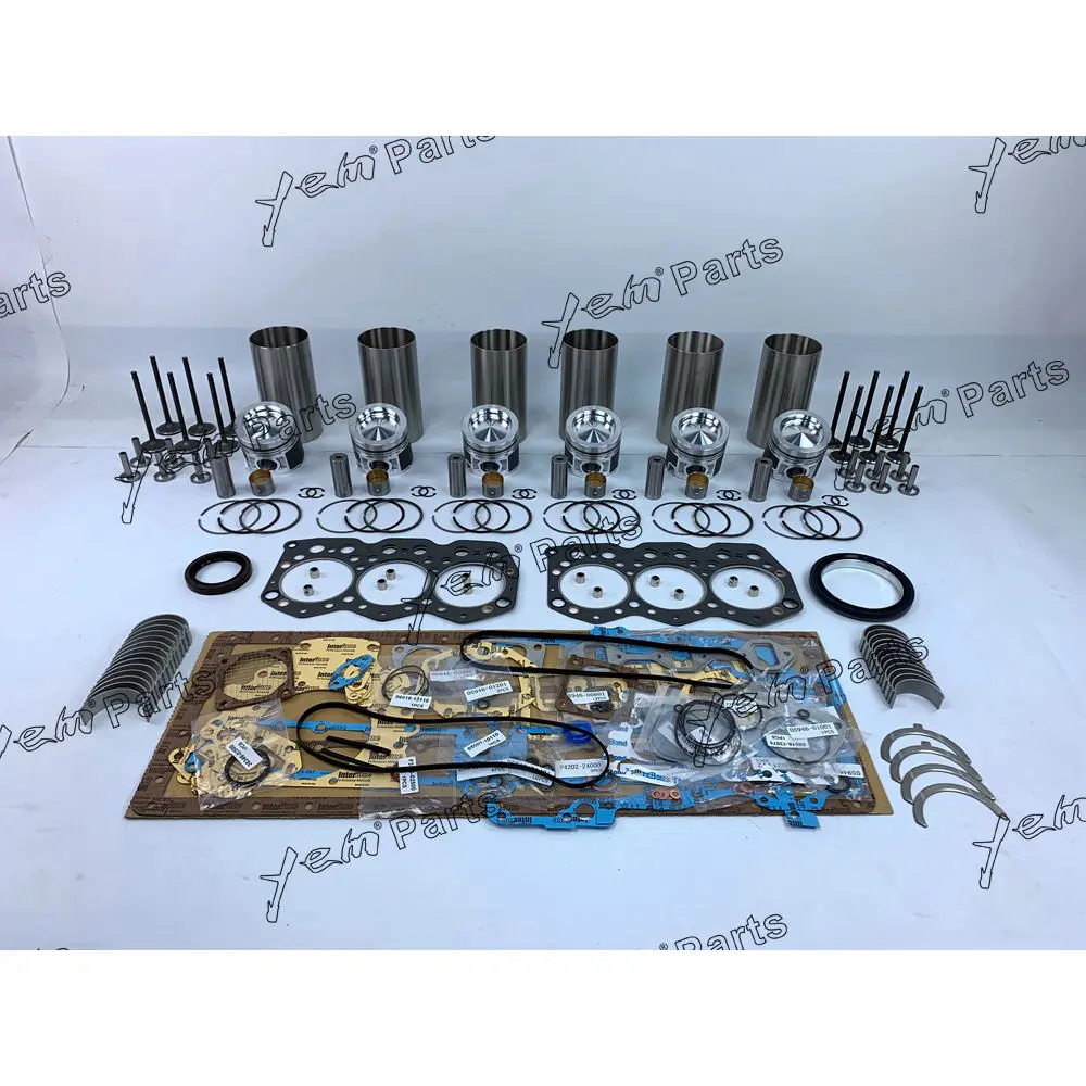 Engine Rebuilding Kit With Piston Rings Full Gasket Set Valves Kit Bearing Set Fit for Caterpillar C6.4