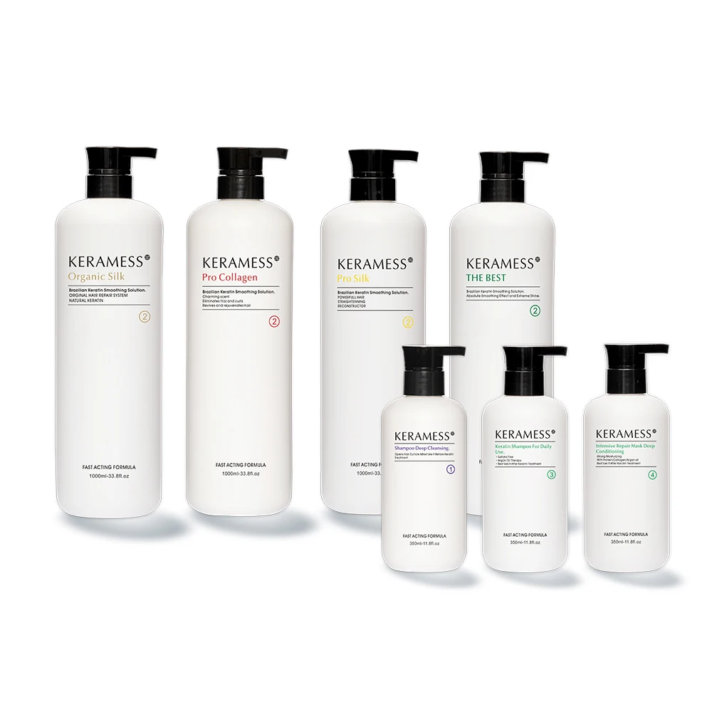 Italian Bio Keratin Hair Straightening Treatment Formaldehyde-Free Lasts 6 Months Organic Amino Acid Infused for Salon Smoothing
