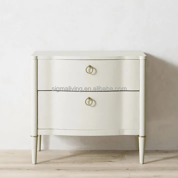 Hotel home luxury wood bedside table indoor furniture bedside table nightstand