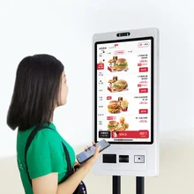 Floor Standing Paymeny Self Service Kiosk All In One Pos System Supermarket Self Checkout Kiosk