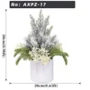White Pot Frost Pine White Flower Christmas Mini Potted Plant