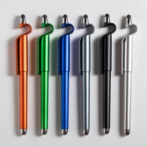 Multifunctional Touch Screen Stylus Gel Ink Pen Mobile Phone Bracket Pen with Custom logo for Advertising Promotional Gift