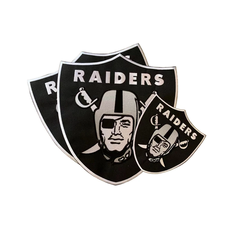 Wholesale Custom Raiders shield Embroidered patch Nfl Team