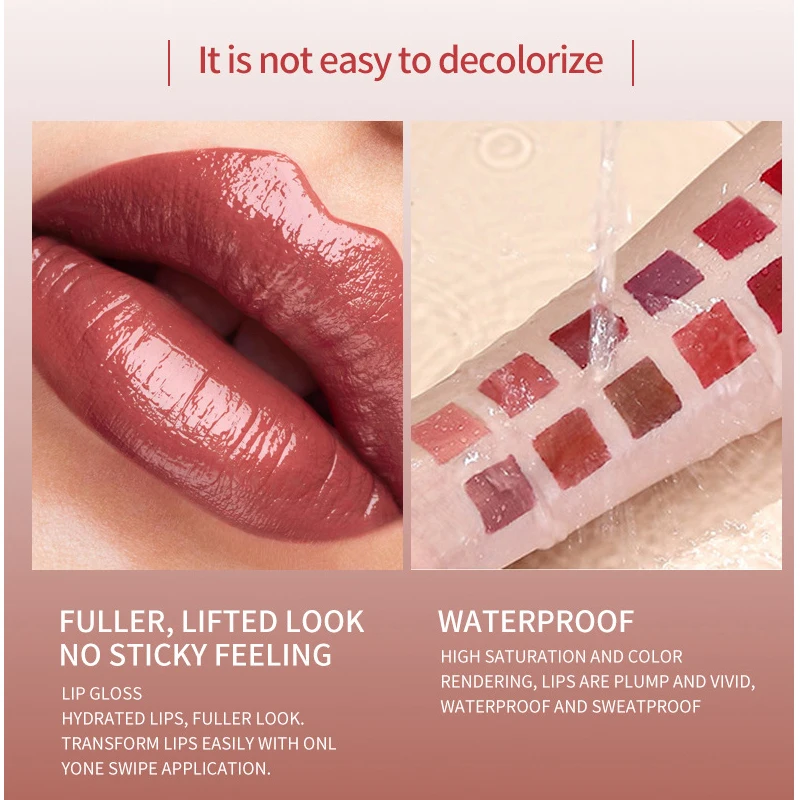 Оптовая продажа блеск для губ частная этикетка Матовая жидкая помада водонепроницаемая легкая глазурь стойкий 12 видов цветов Блеск