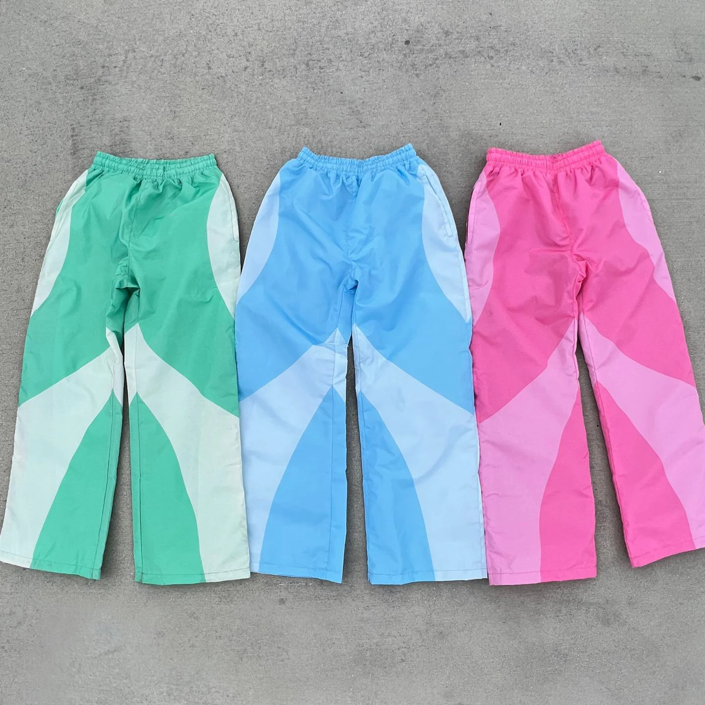 Custom Streetwear Summer Man Pants Pocket Side Zipper Polyester Cotton Baggy Sweat Jogger Windbreaker Trousers for Men gallery 5