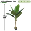 Albero di Banano Artificiale 120 cm 3,9 ft 9 Foglie