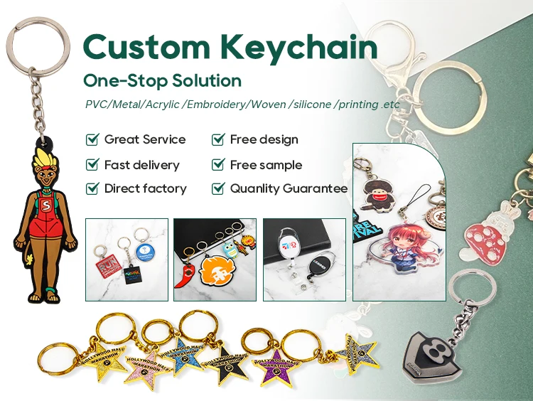 Customized Cute Pendant Keychains - Personalize with Photos, Cartoon ...