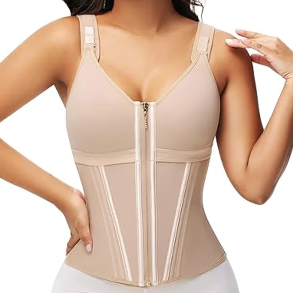 HKRXEC Zip-Front Structured Waist Trainer Vest