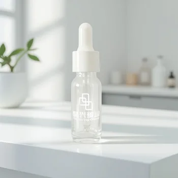 15ml Clear Boston Glass Bottle Screw Cap Dropper Attachment