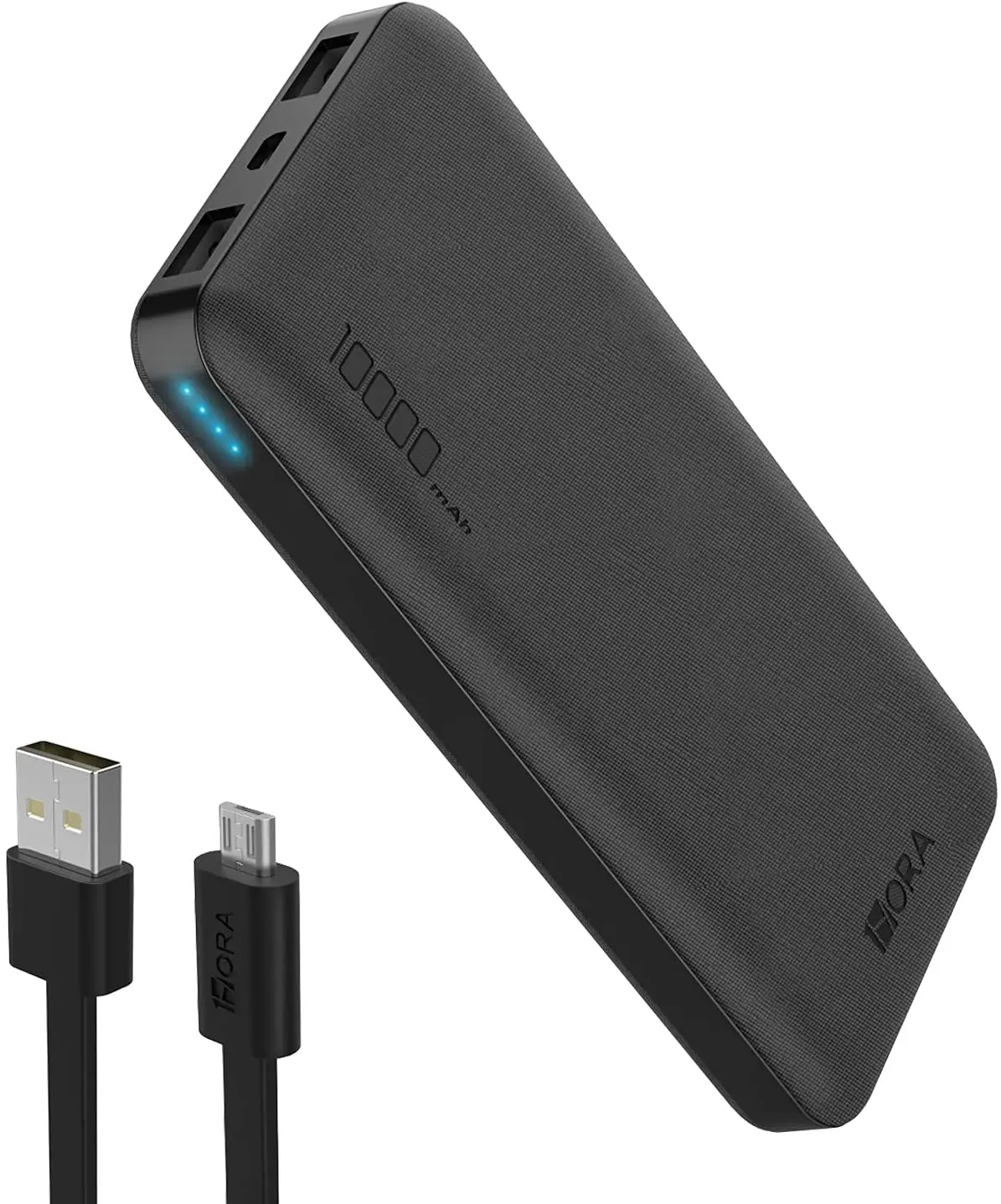 1hora Power Bank Battery Portable Battery 10000mah 2.1a And 20cm Cable