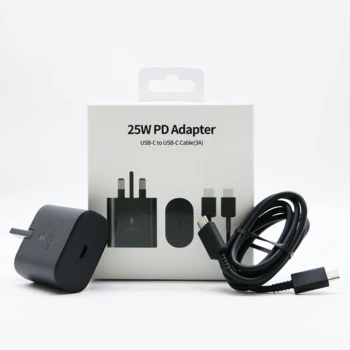 Super Fast 25W USB-C PD Travel Charger Most Sold 3A Cable Power Supply Adapter for Samsung 5V/3A Output