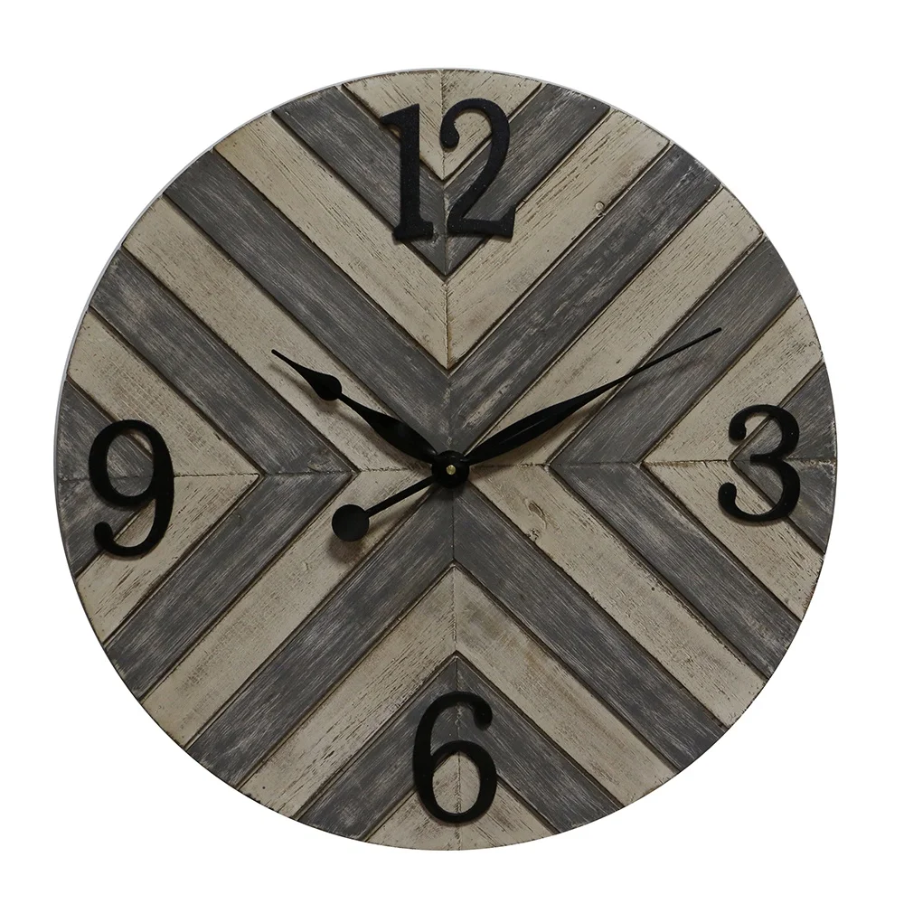 Stripped Wood Pallet Wall Clock Modern Creative Living Room Home Art Decoration Buy Customized Design Clock