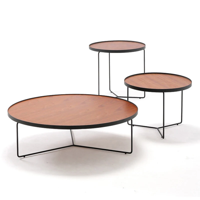 Round Wooden Coffee Tea Table Designs