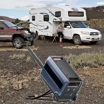 Portable 2400W Power Station F2400 2400Wh with Solar Panel MPPT Controller Pure Sine Wave Inverter