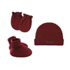 Burgundy single layer three-piece set