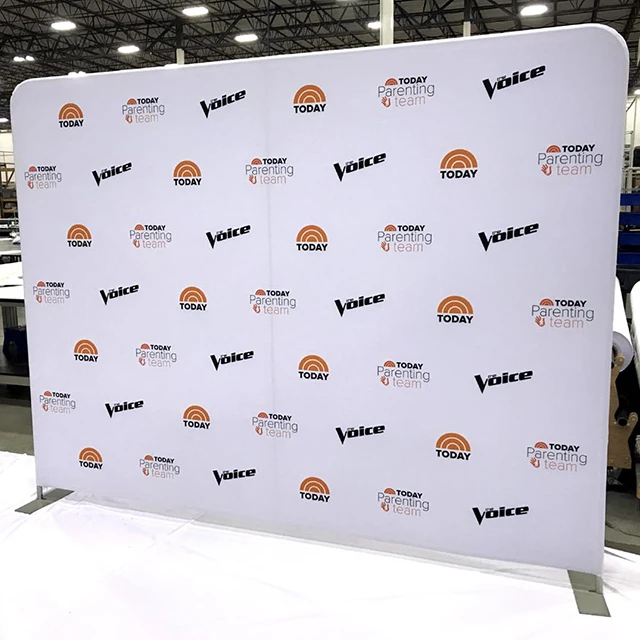 Custom Straight Foldable Trade Show Exhibition Step And Repeat Backdrop 