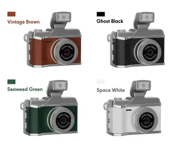 Mini Camera 1080P HD Digital Camera with Screen Flash Lamp Portable Retro Travel Student Small Camcorder