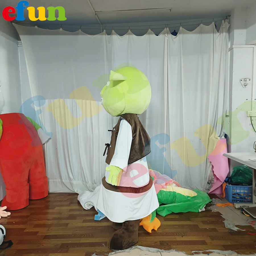 Efun MOQ 1 PC Custom Funny Shrek Mascot Costume Adult Cartoon Character Mascot Costume for Halloween Party