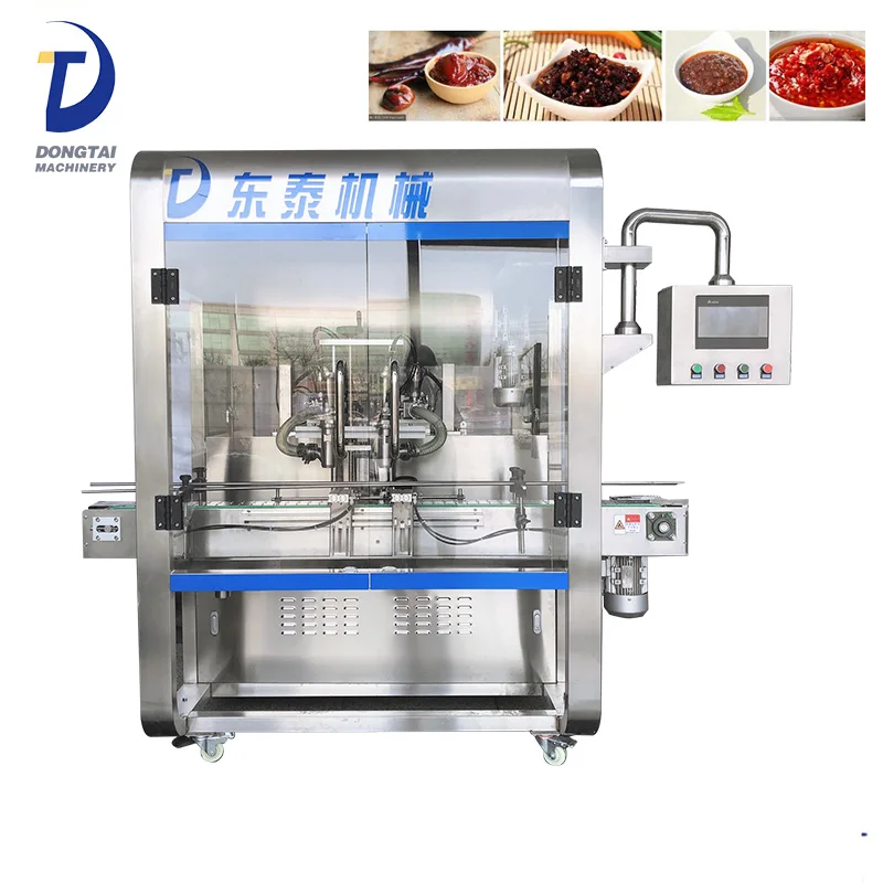 China Manufacturing Automatic Bottle Hot Sauce/Ketchup/Chili sauce Paste Filling Packing Machine Filling Line