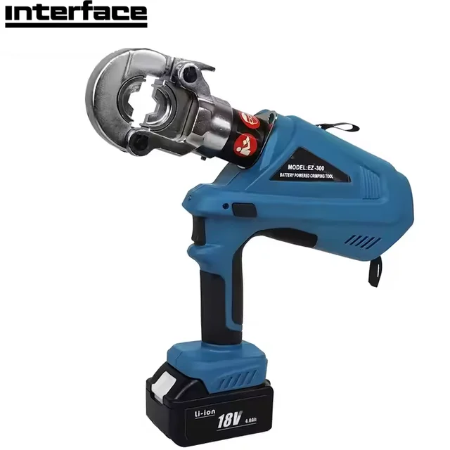 EZ300 Battery Hydraulic Crimping Tool 6T 300mm2 Electric Battery Powered Cable Hydraulic Crimping Tool EZ-300