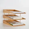 Three-tier file rack