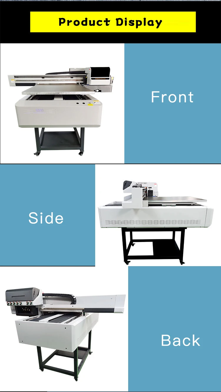 Multifunction 3 Head Cmyk W Varnish A1 A2 Digital Inkjet Led Flatbed