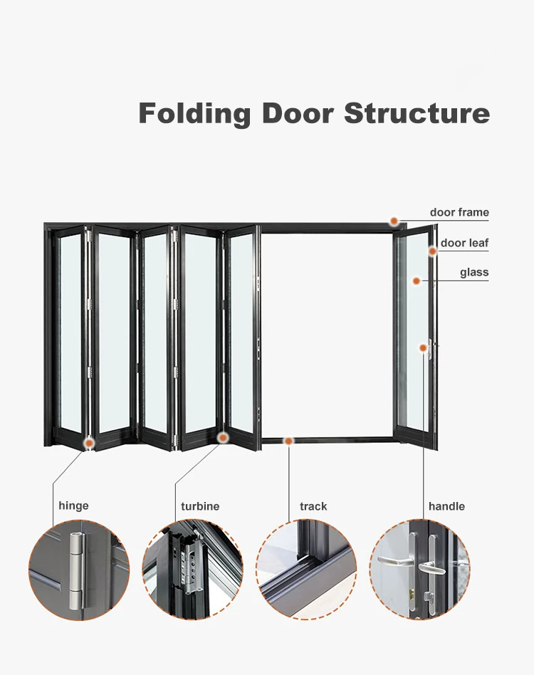 aluminum bi-fold doors balcony patio lowe glass patio sliding folding door