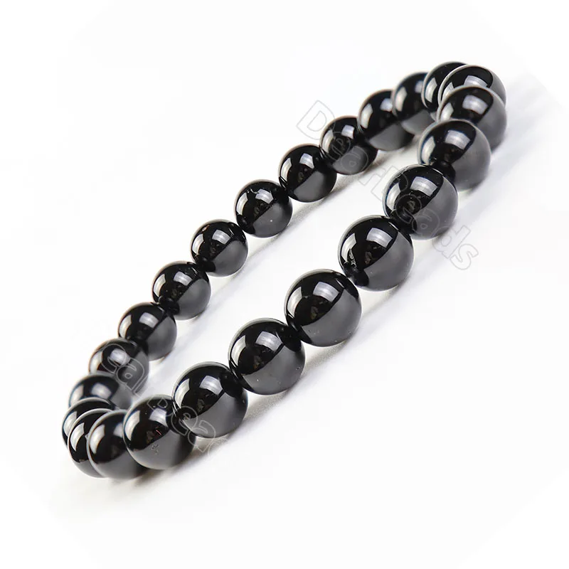 black tourmaline stretch bracelet