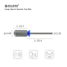 Large Barrel Smooth Top Bits Uncoated Popular Nail Smoothing Bit Packaging Customization Carbide Nail Bit with Long Service Life