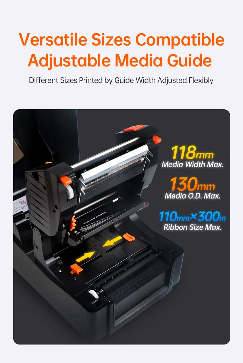 High Speed Clothing Machine Hang Tags Printer for Garment Tags Sticker Printing Machine 300dpi Thermal Shipping Label Printer