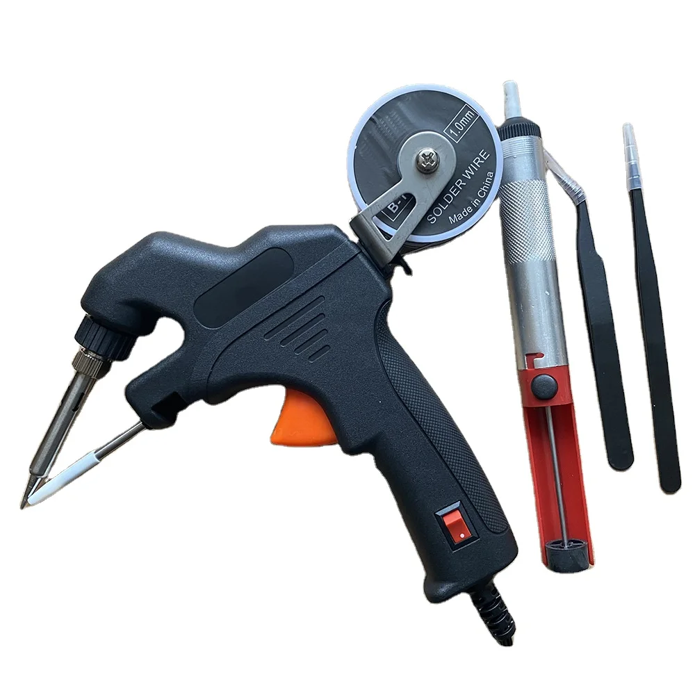 60 Вт ручной нагревательный паяльник автоматически отправить оловянный горячий паяльный пистолет с оловянной проволокой паяльный пистолет